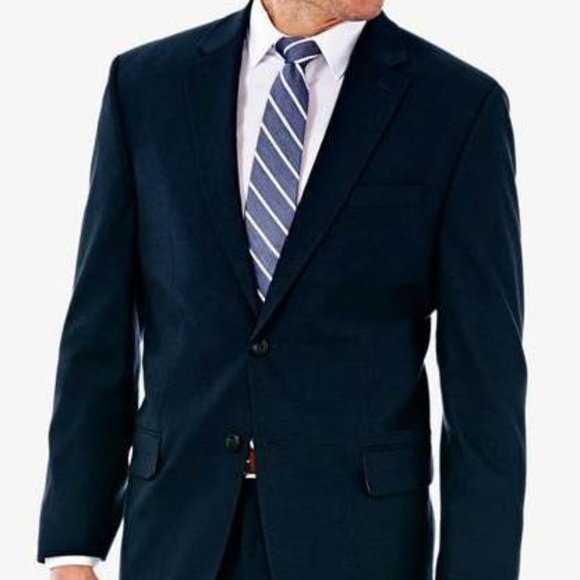 J.M. Men’s Classic/Regular Fit Stretch Sharkskin Suit Jacket